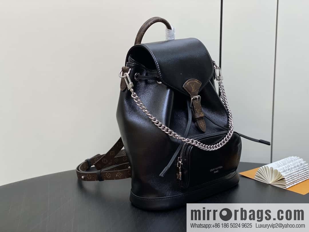 [Boutique‑grade] M12587 black full leather, backpack series, this Montsouris small backpack.