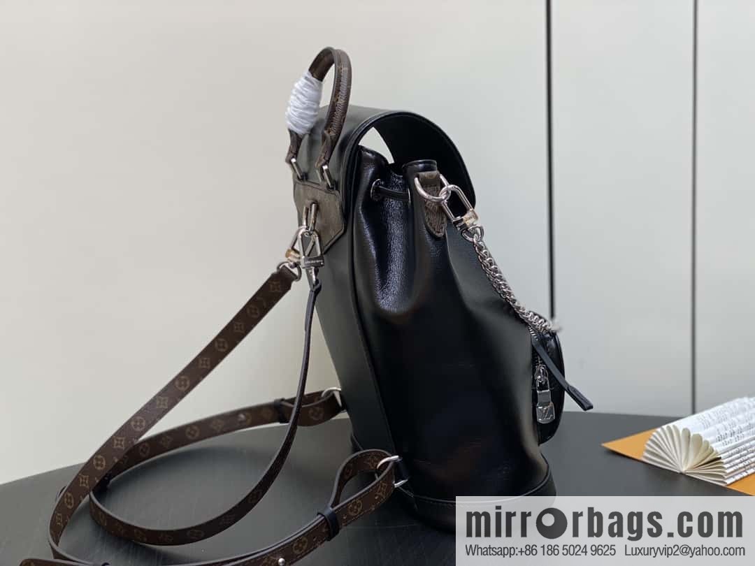 [Boutique‑grade] M12587 black full leather, backpack series, this Montsouris small backpack.