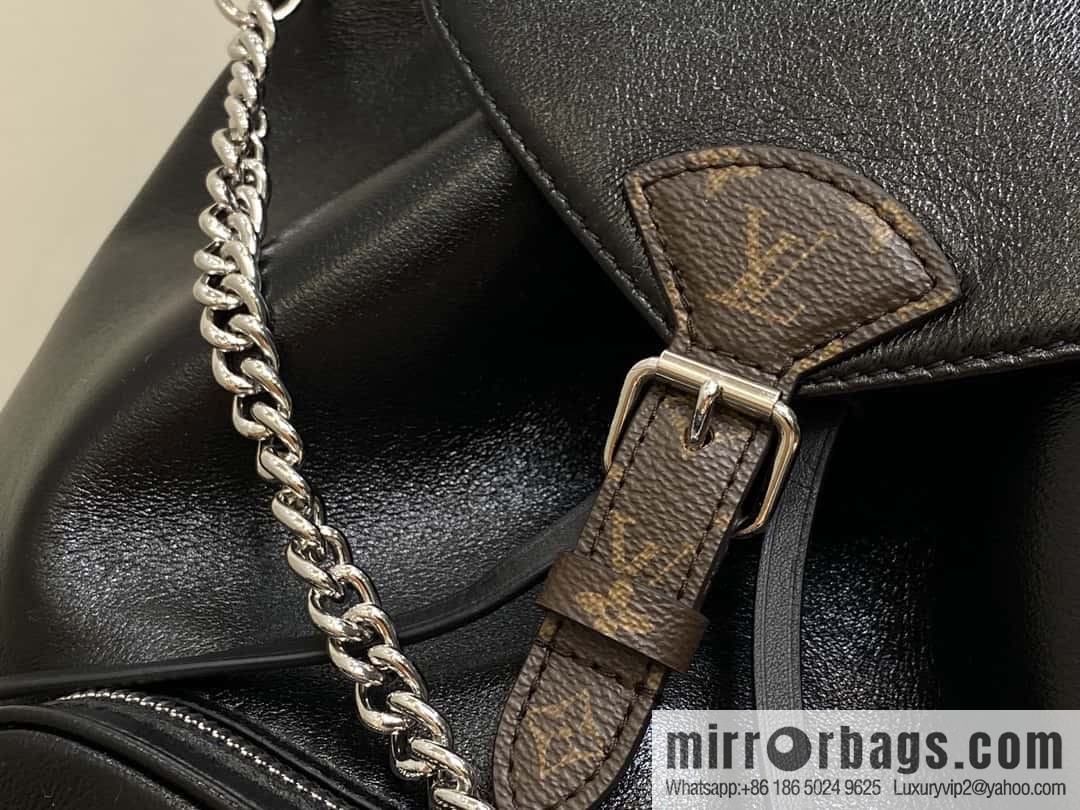 [Boutique‑grade] M12587 black full leather, backpack series, this Montsouris small backpack.