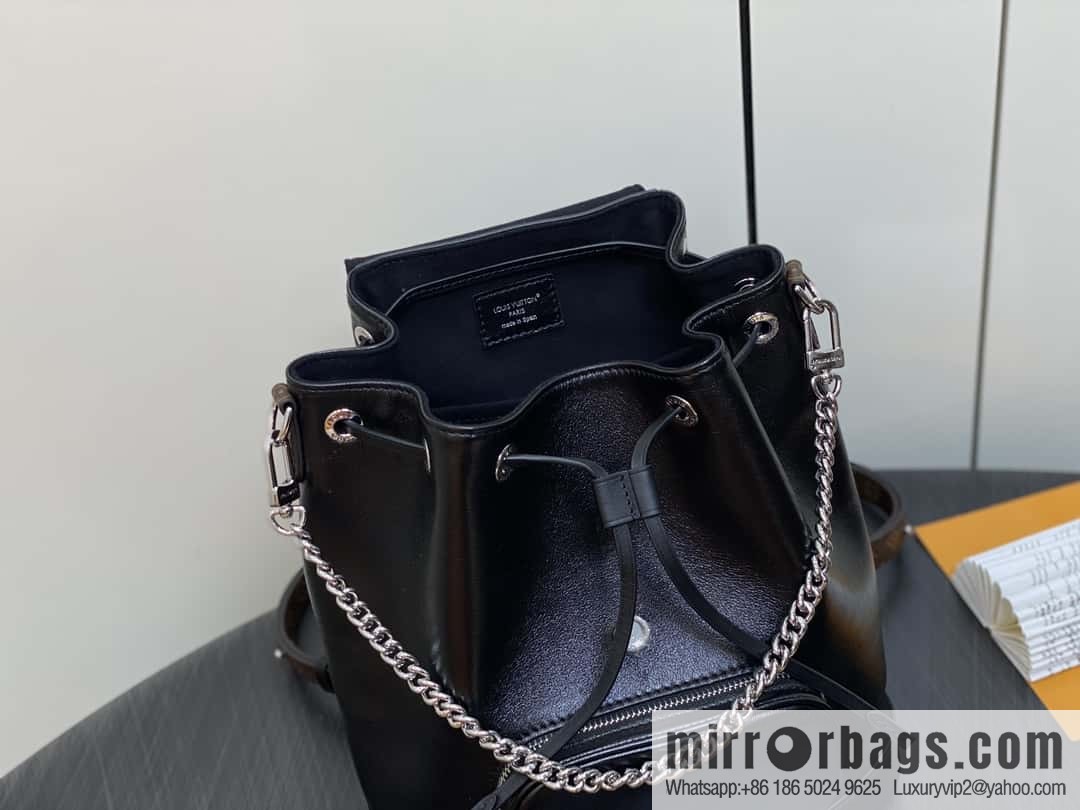 [Boutique‑grade] M12587 black full leather, backpack series, this Montsouris small backpack.