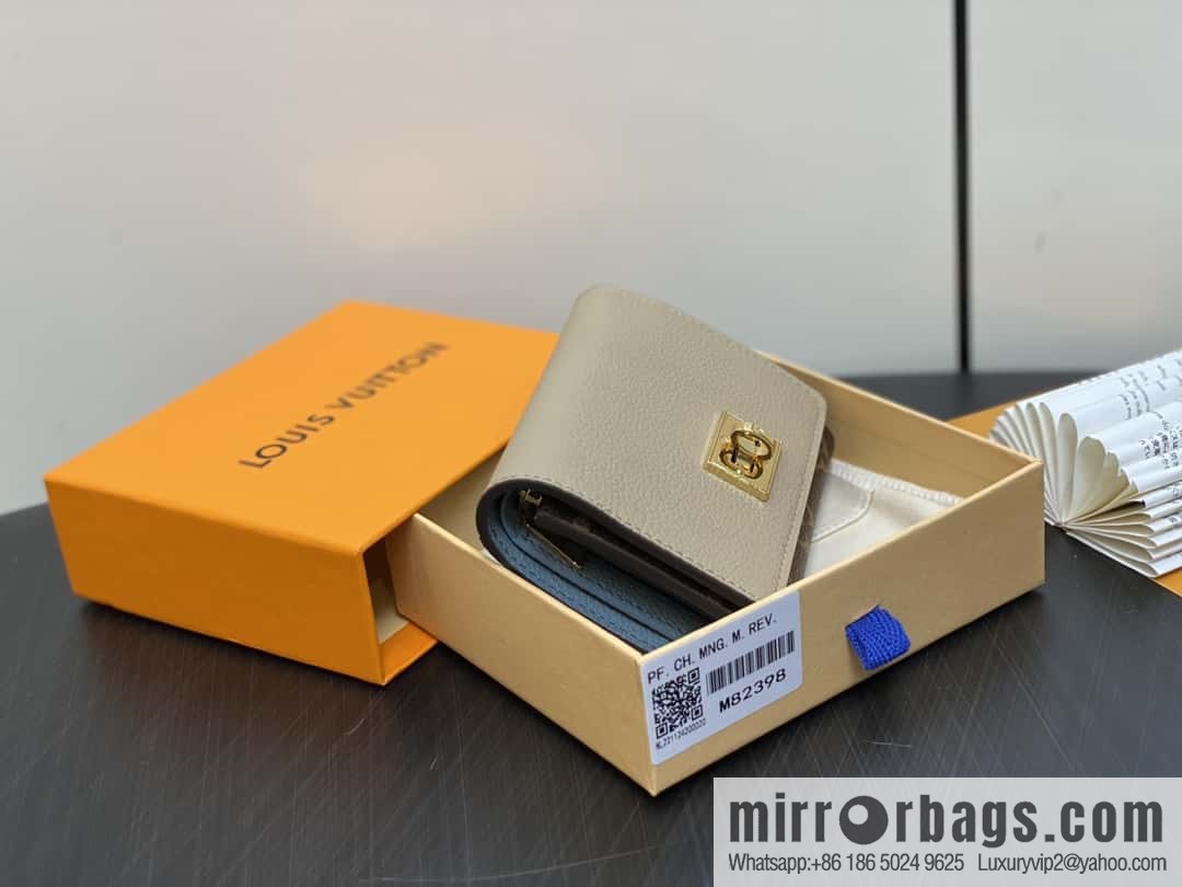 [Boutique‑grade] M82398 khaki, three-fold wallet series Victorine wallet