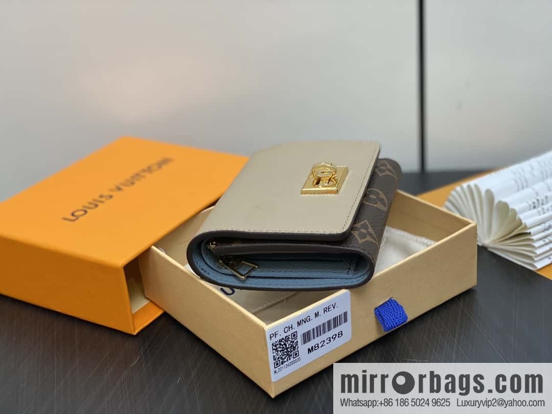 [Boutique‑grade] M82398 khaki, three-fold wallet series Victorine wallet
