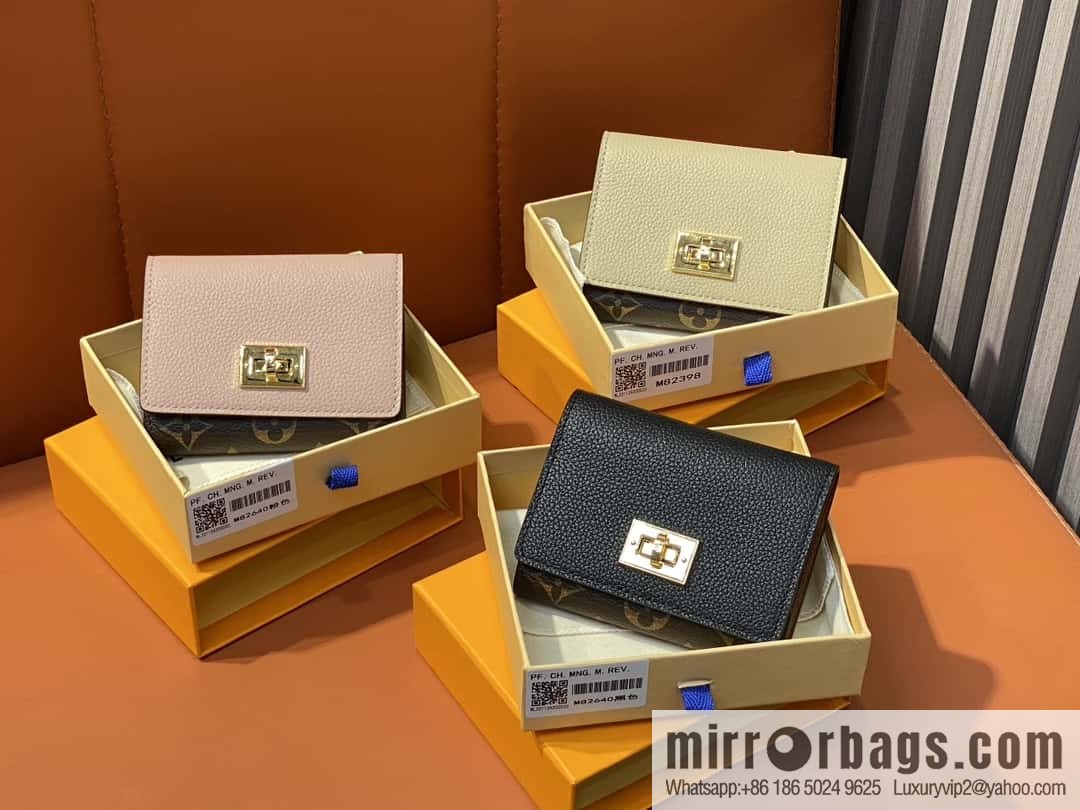 [Boutique‑grade] M82398 khaki, three-fold wallet series Victorine wallet
