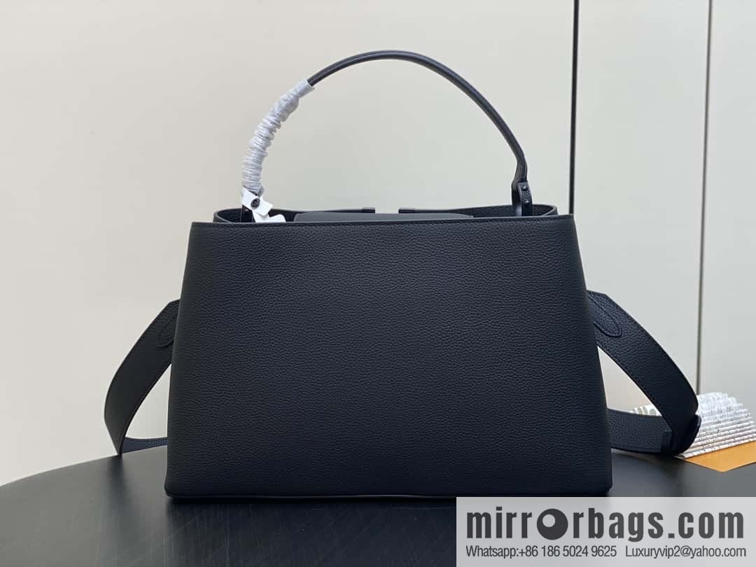 [Premium‑quality] M23955 full leather cap that English series CAPUCINES SOUPLE large handbag