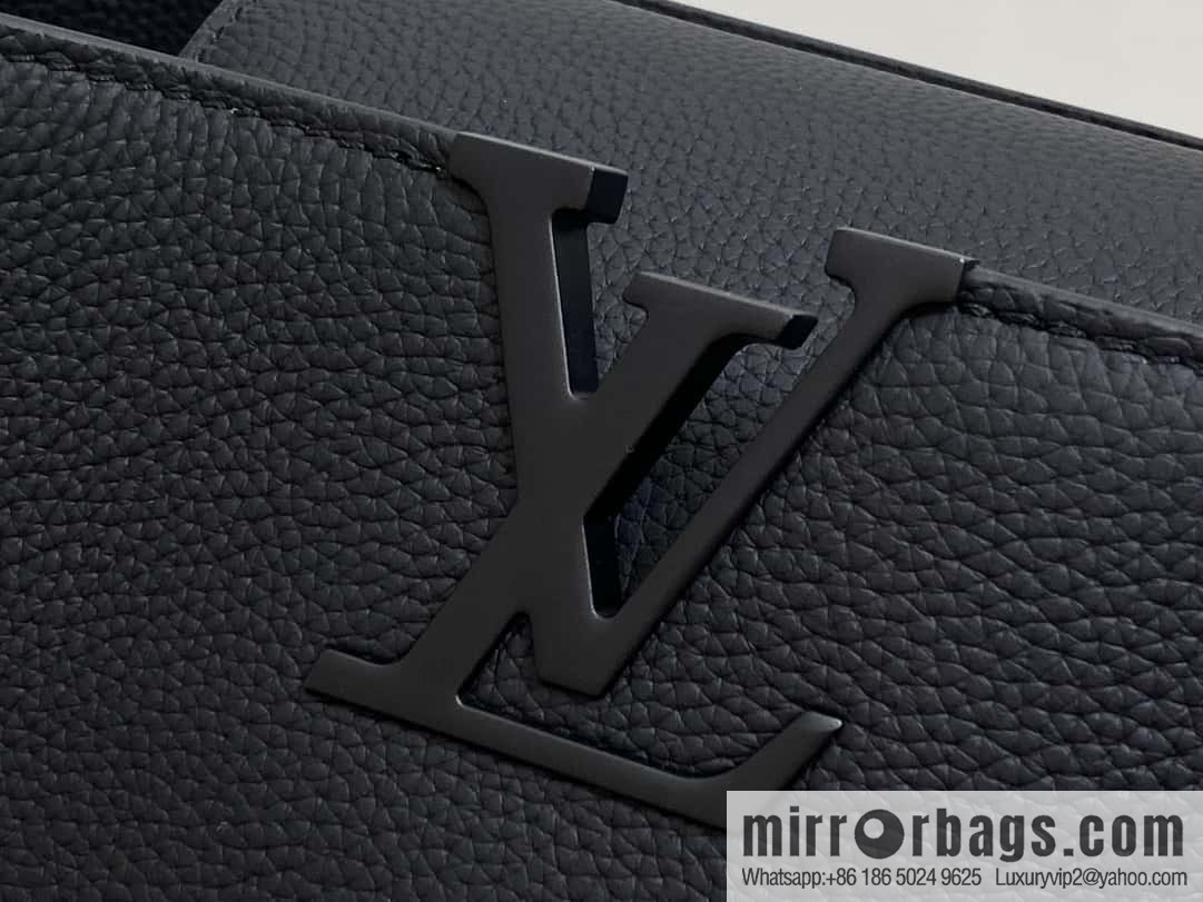 [Premium‑quality] M23955 full leather cap that English series CAPUCINES SOUPLE large handbag
