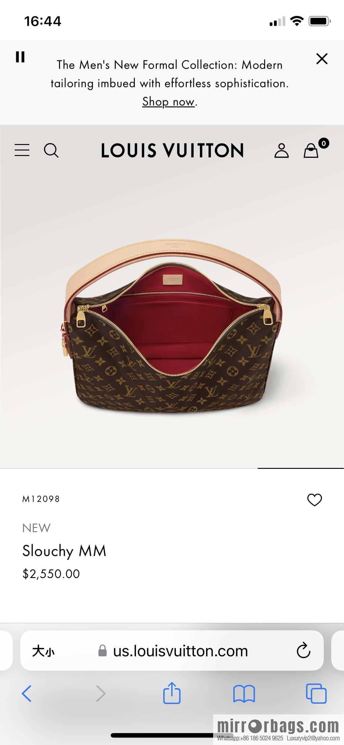 [Boutique‑grade] M12098 presbyopia, shopping bag, armpit bag series, variable size chip version NEW Slouchy MM handbag