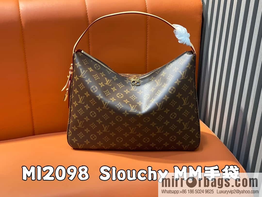 [Boutique‑grade] M12098 presbyopia, shopping bag, armpit bag series, variable size chip version NEW Slouchy MM handbag