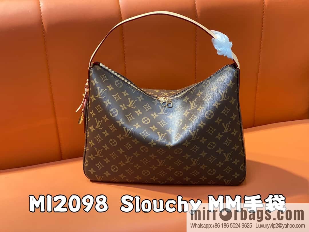 [Boutique‑grade] M12098 presbyopia, shopping bag, armpit bag series, variable size chip version NEW Slouchy MM handbag