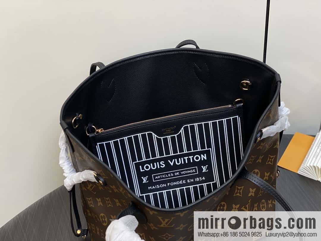 [Boutique‑grade] M11946 presbyopia/black, shopping bag series Neverfull MM handbag M12061 brown