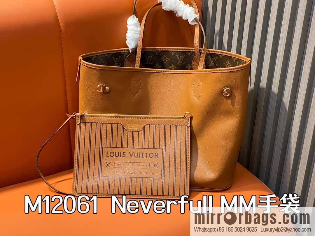 [Boutique‑grade] M11946 presbyopia/black, shopping bag series Neverfull MM handbag M12061 brown