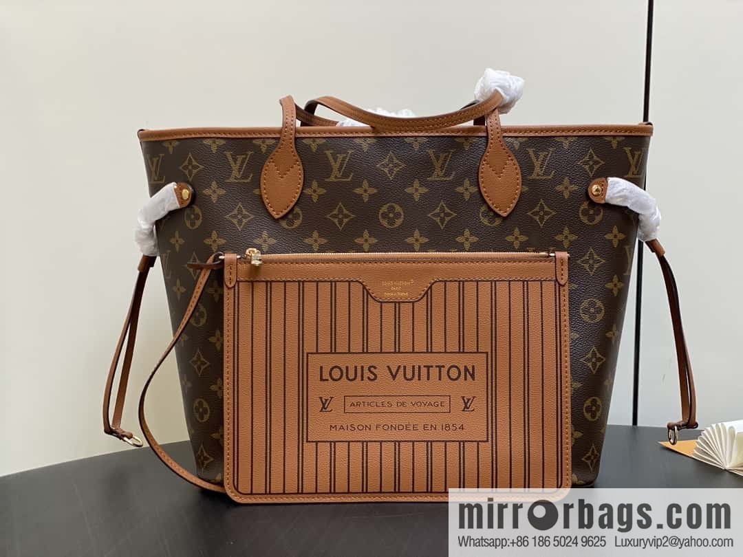 [Boutique‑grade] M11946 presbyopia/black, shopping bag series Neverfull MM handbag M12061 brown