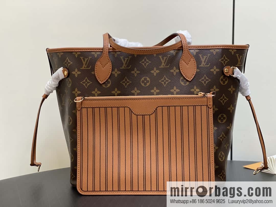 [Boutique‑grade] M11946 presbyopia/black, shopping bag series Neverfull MM handbag M12061 brown