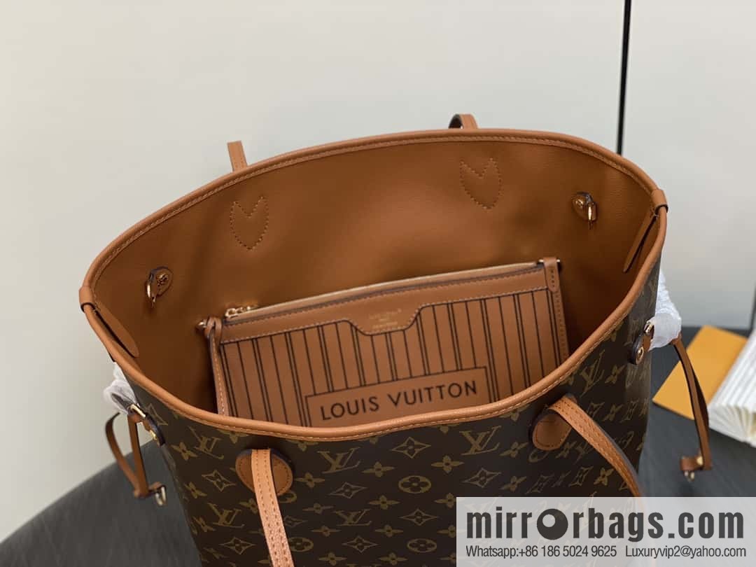 [Boutique‑grade] M11946 presbyopia/black, shopping bag series Neverfull MM handbag M12061 brown