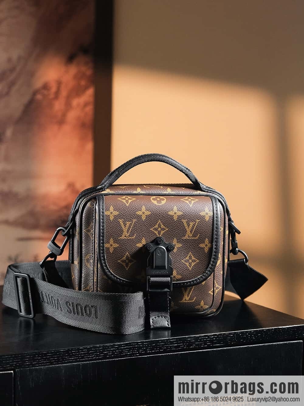 LV πππππ chip rhombus code messenger bag series #M