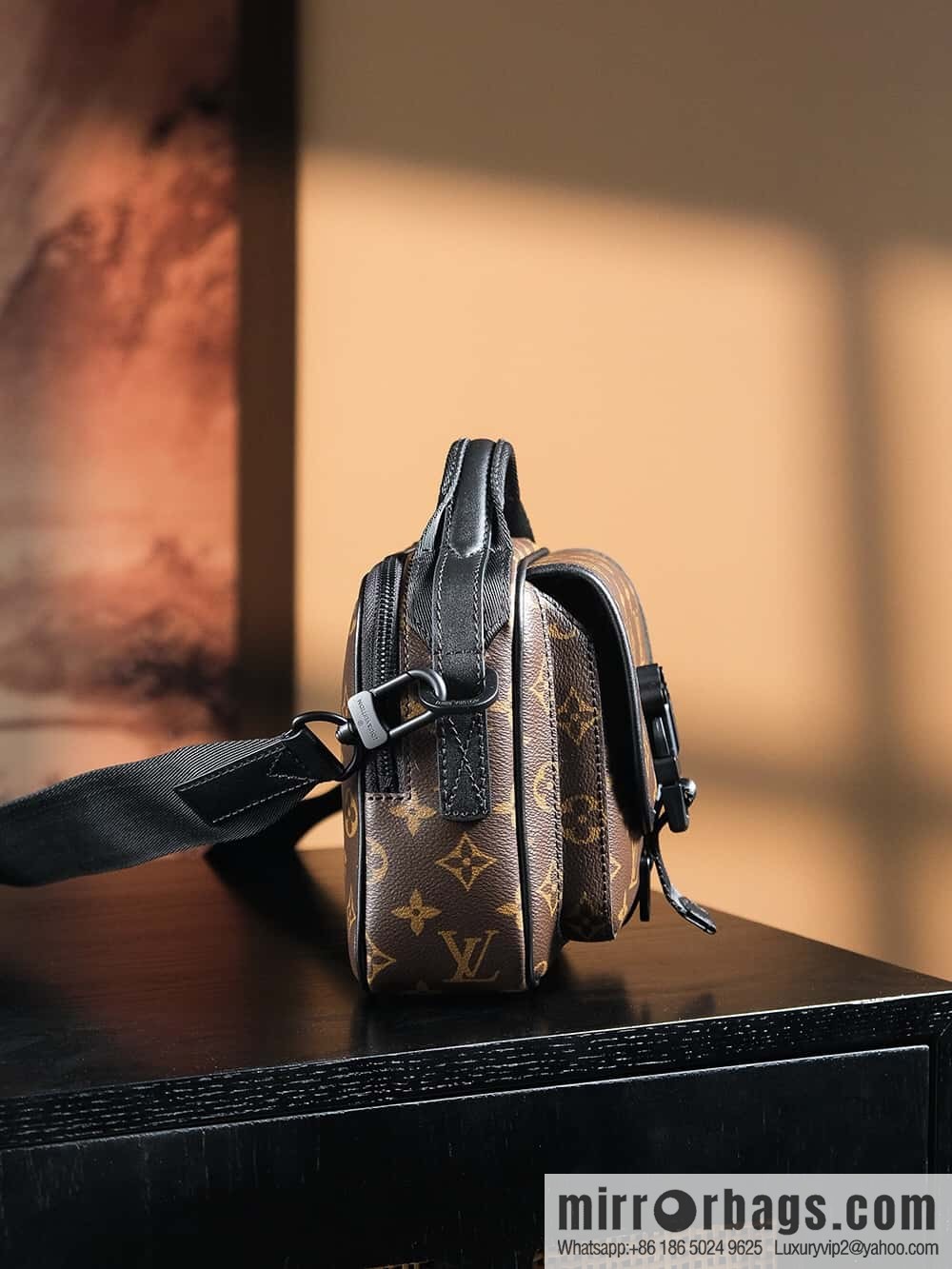 LV πππππ chip rhombus code messenger bag series #M