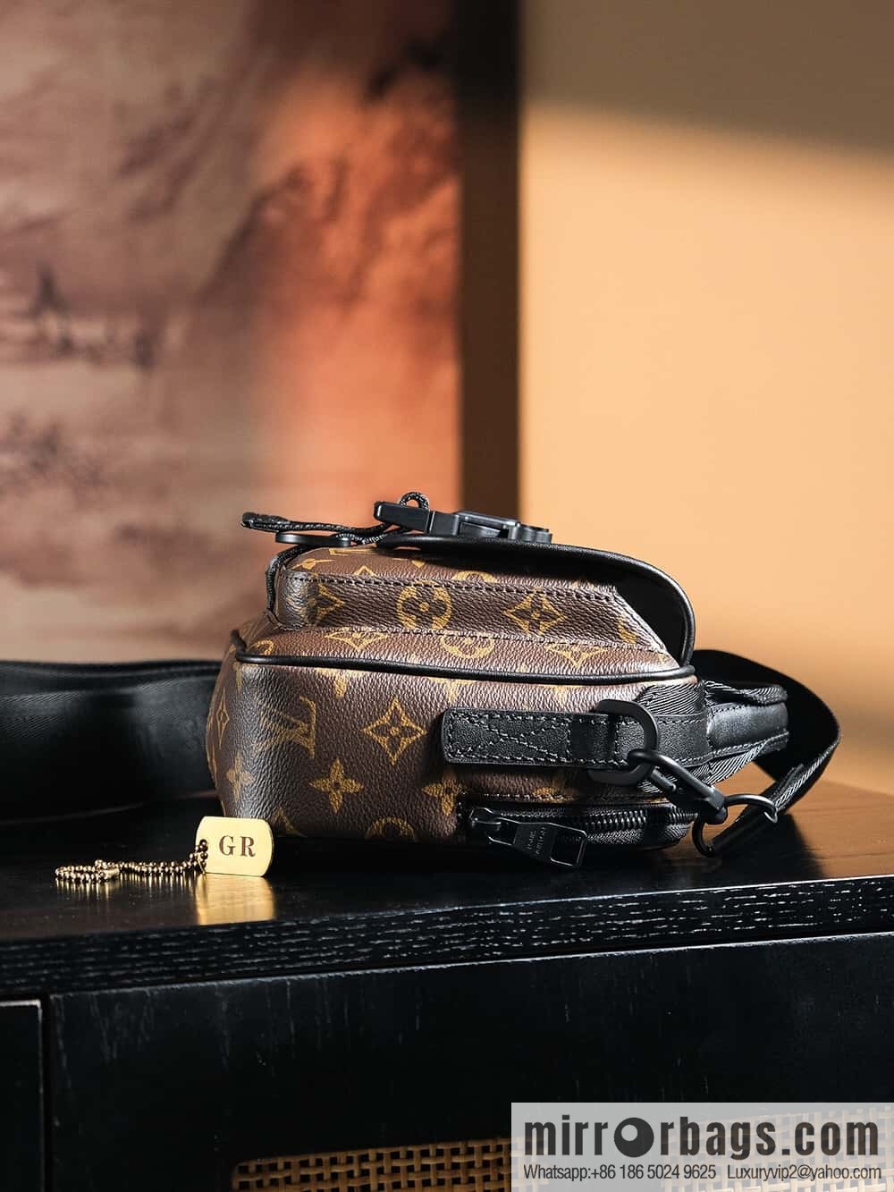 LV πππππ chip rhombus code messenger bag series #M