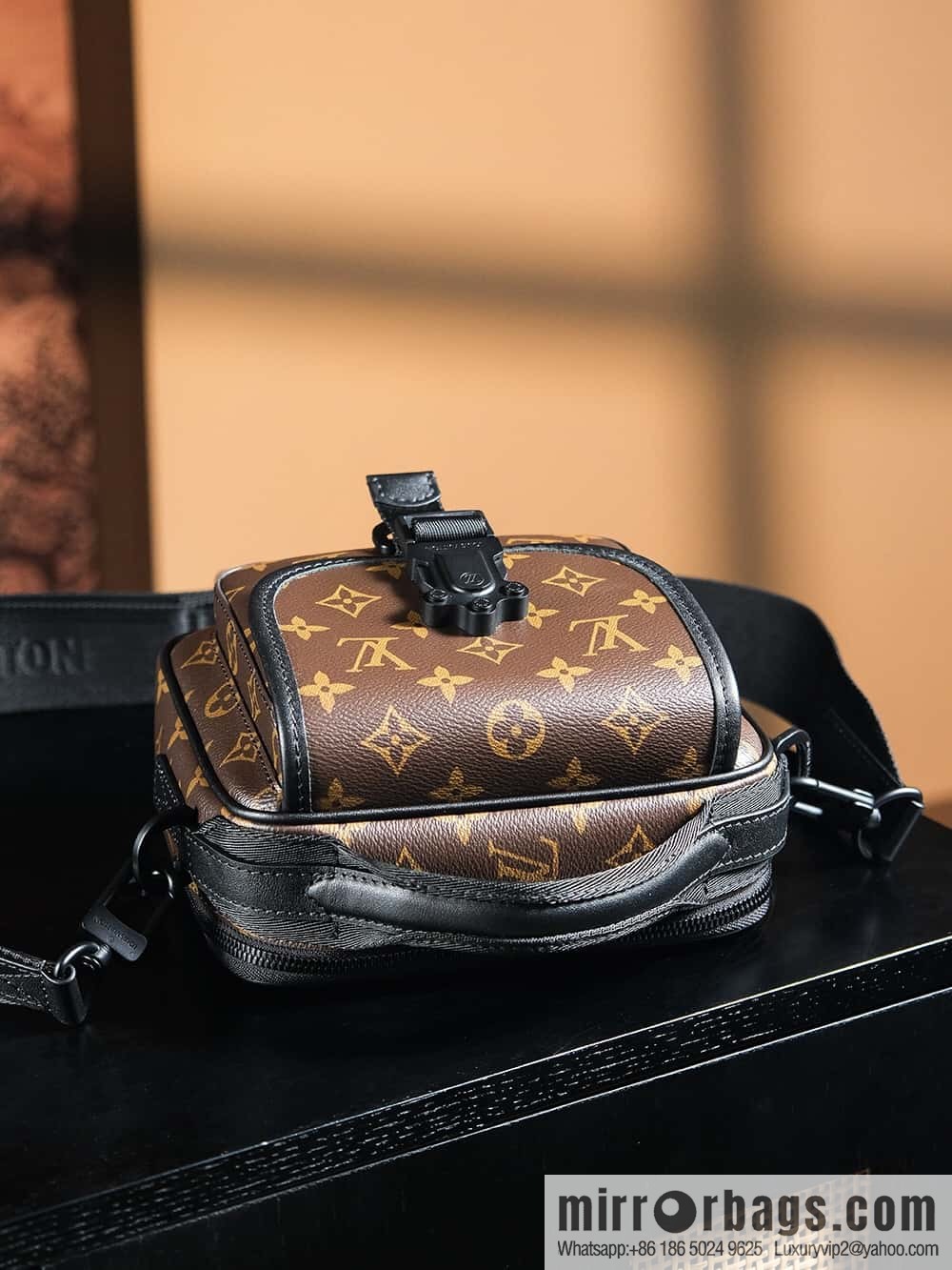 LV πππππ chip rhombus code messenger bag series #M
