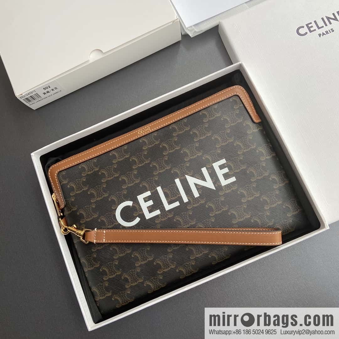 CELINE TRIOMPHE Iconic Printed Clutch Bag 10J502FES.04LU 502 Old Flower