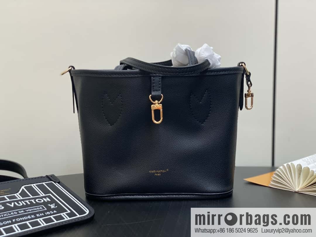[Boutique‑grade] M12066 presbyopia brown, double-sided shopping bag series Neverfull Bandoulière Inside Out BB handbag