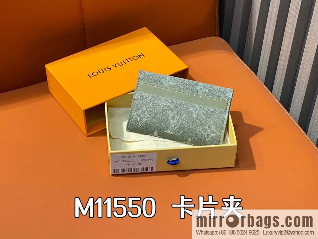 [Boutique‑grade] M11550 gray-green, card bag wallet series, card clip