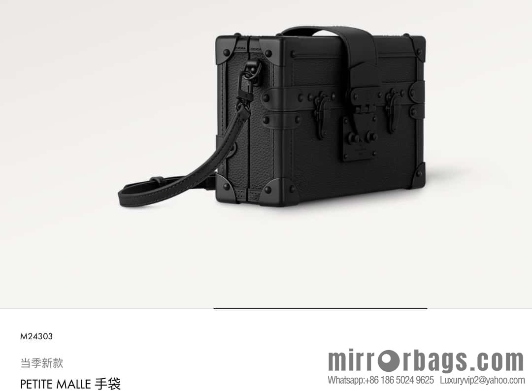 [Boutique‑grade] M24303 black black buckle, box bag series PETITE MALLE handbag