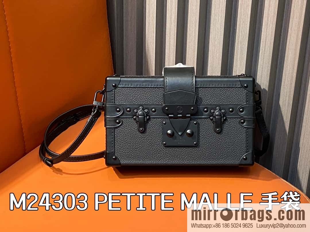 [Boutique‑grade] M24303 black black buckle, box bag series PETITE MALLE handbag