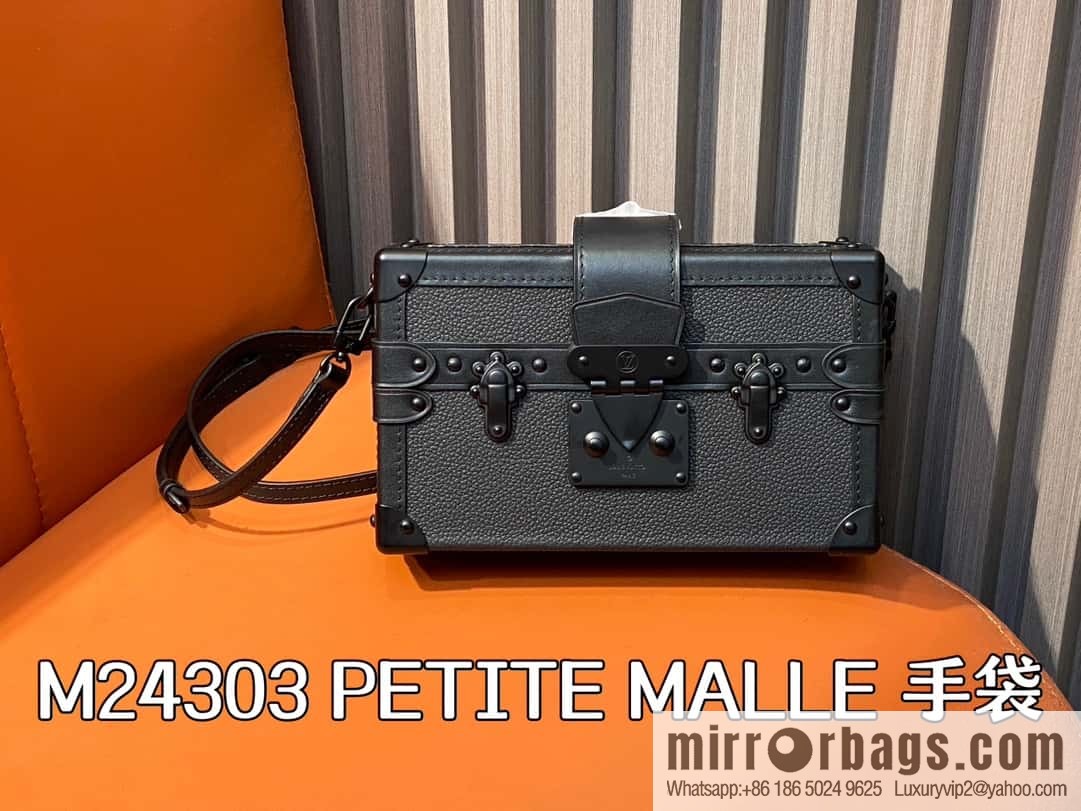 [Boutique‑grade] M24303 black black buckle, box bag series PETITE MALLE handbag