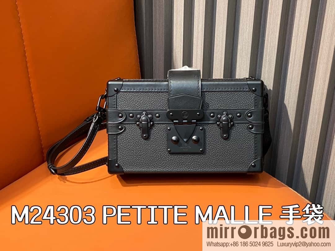 [Boutique‑grade] M24303 black black buckle, box bag series PETITE MALLE handbag