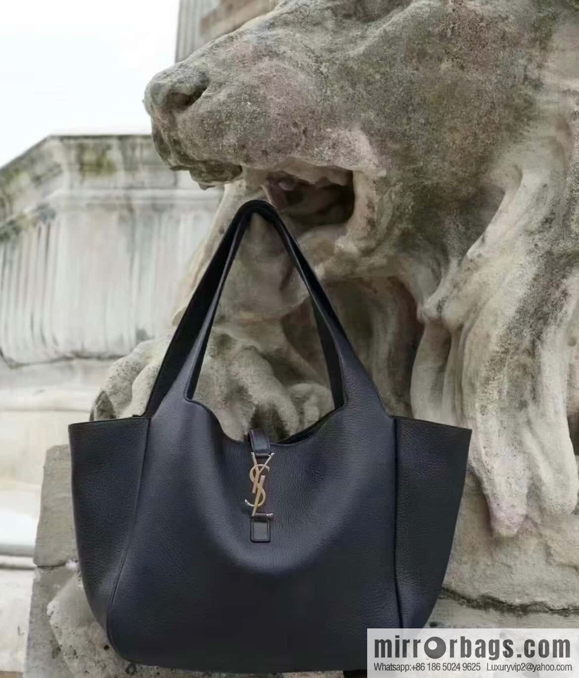 YSL Soft Deer Leather Tote Bag 763435