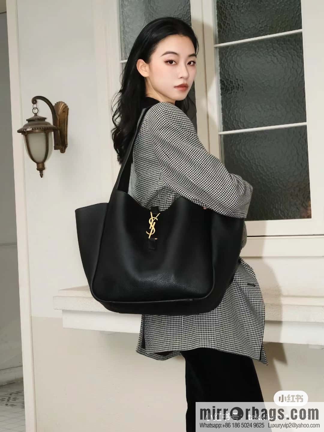 YSL Soft Deer Leather Tote Bag 763435