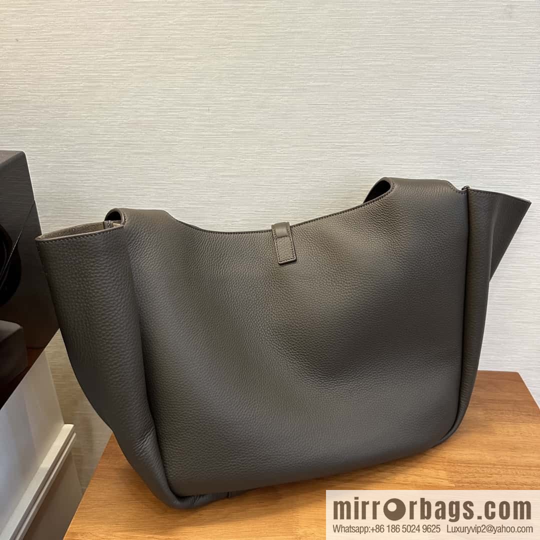 YSL Soft Deer Leather Tote Bag 763435 Light Musk