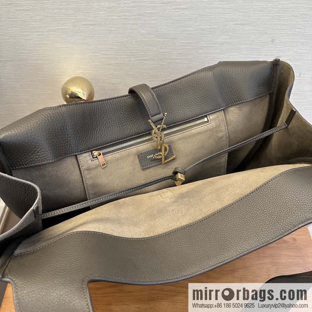 YSL Soft Deer Leather Tote Bag 763435 Light Musk