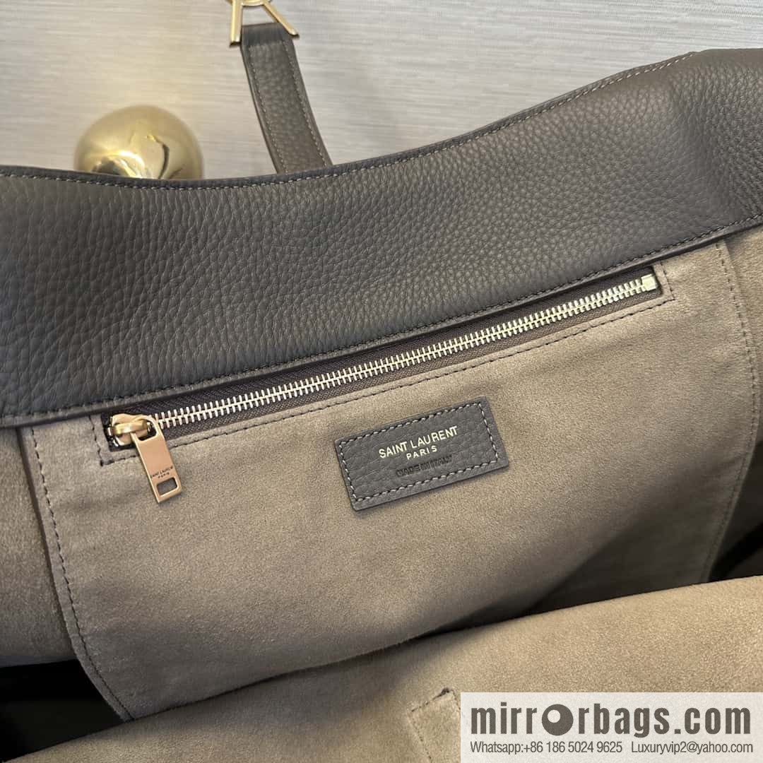 YSL Soft Deer Leather Tote Bag 763435 Light Musk