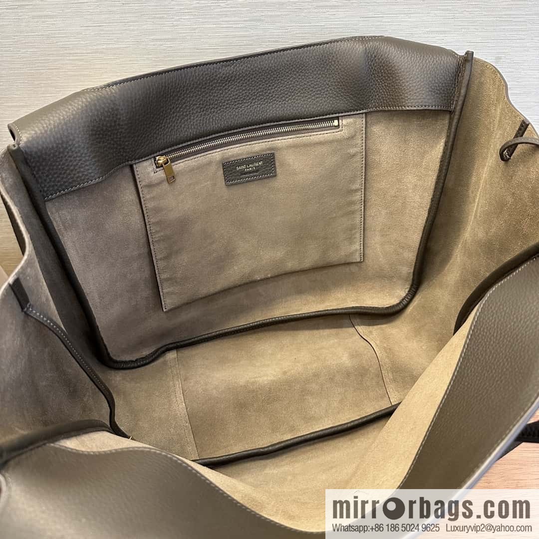 YSL Soft Deer Leather Tote Bag 763435 Light Musk