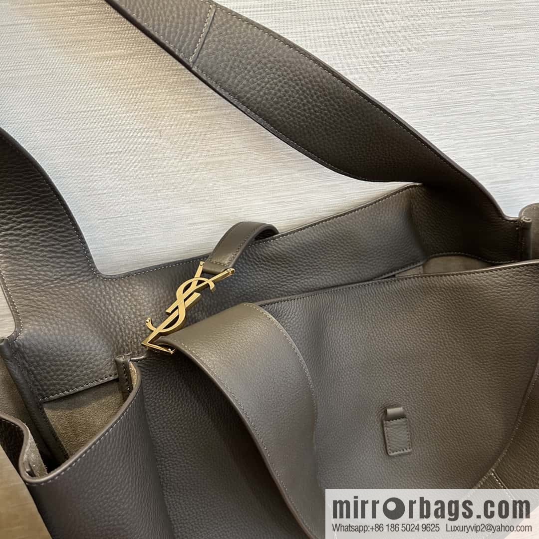 YSL Soft Deer Leather Tote Bag 763435 Light Musk
