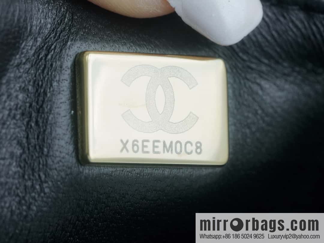 CHANEL 24p handle Kelly box, black small AS4711