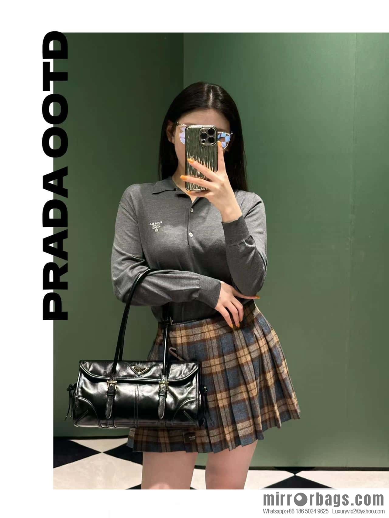 PRADA 🎉 new oil wax bag 🎉 1BD376