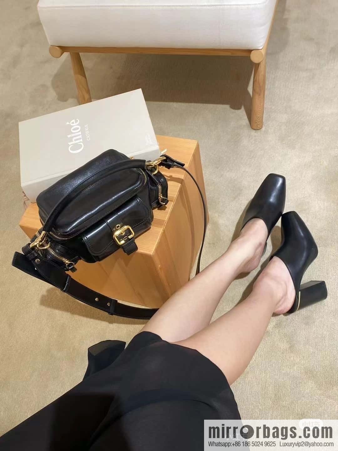 Chloe 2024 Autumn and Winter New Camera Bag W0653 Black
