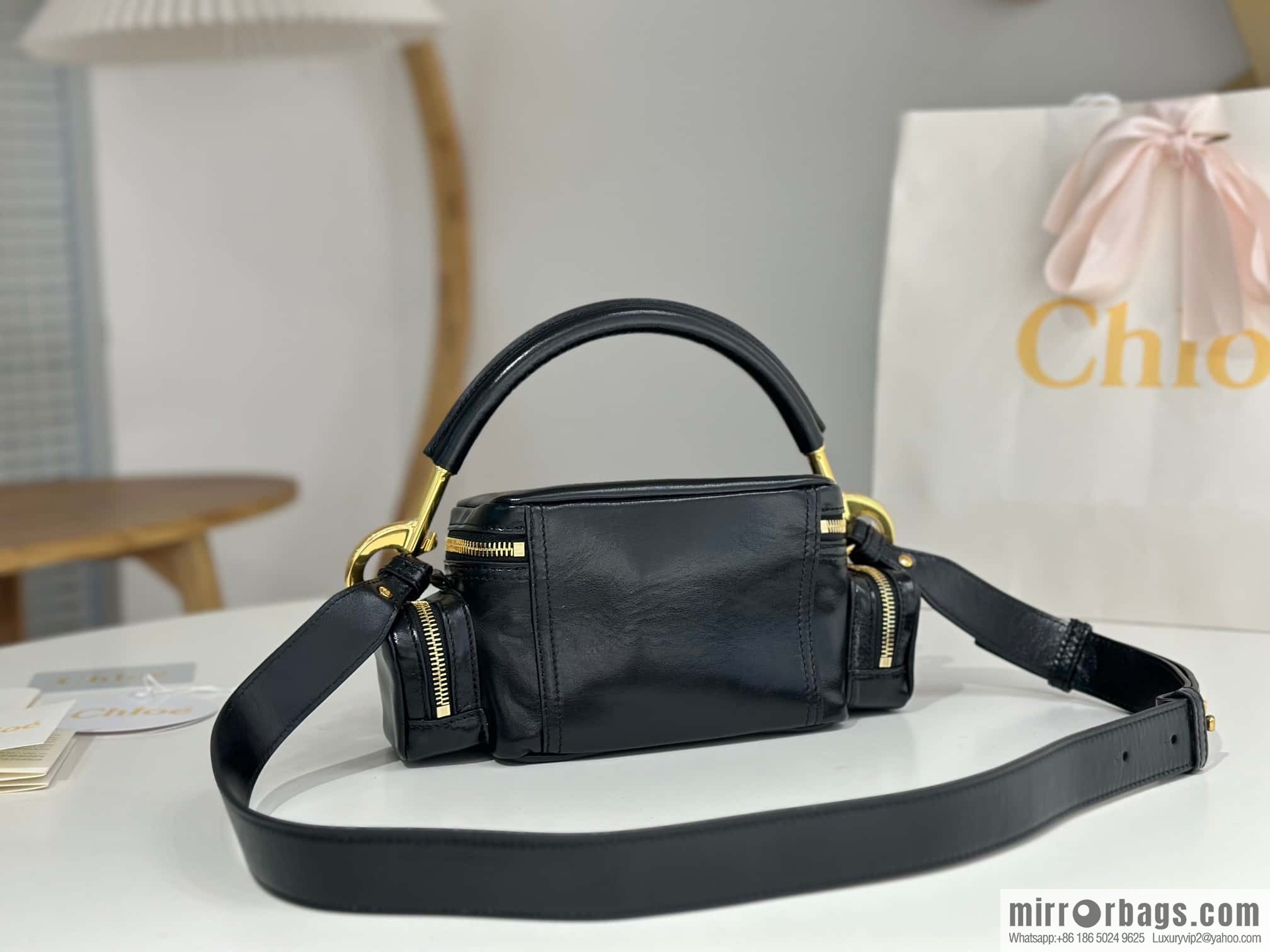 Chloe 2024 Autumn and Winter New Camera Bag W0653 Black