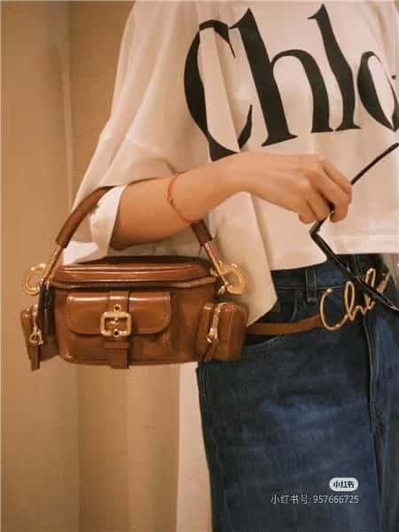 Chloe 2024 Autumn and Winter New Camera Bag W0653 Brown
