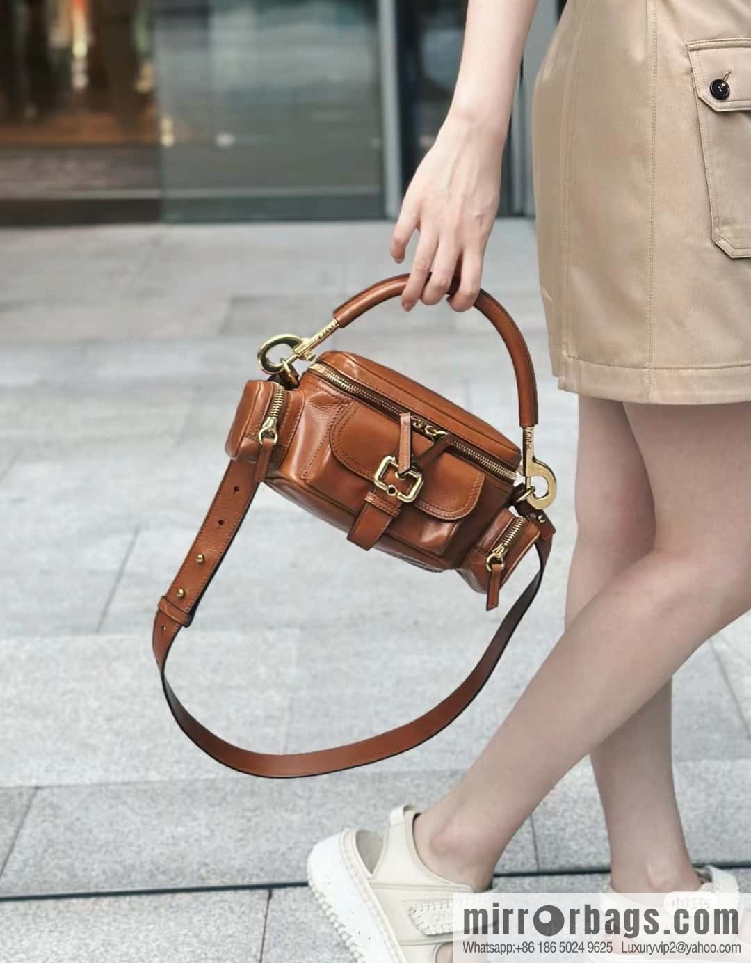 Chloe 2024 Autumn and Winter New Camera Bag W0653 Brown
