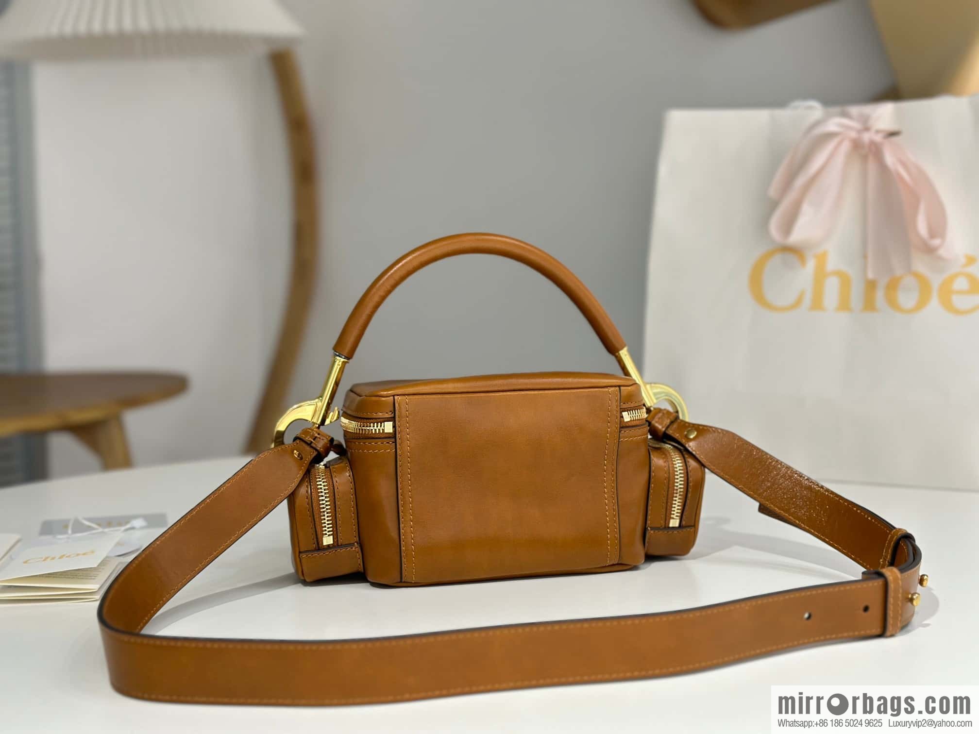 Chloe 2024 Autumn and Winter New Camera Bag W0653 Brown