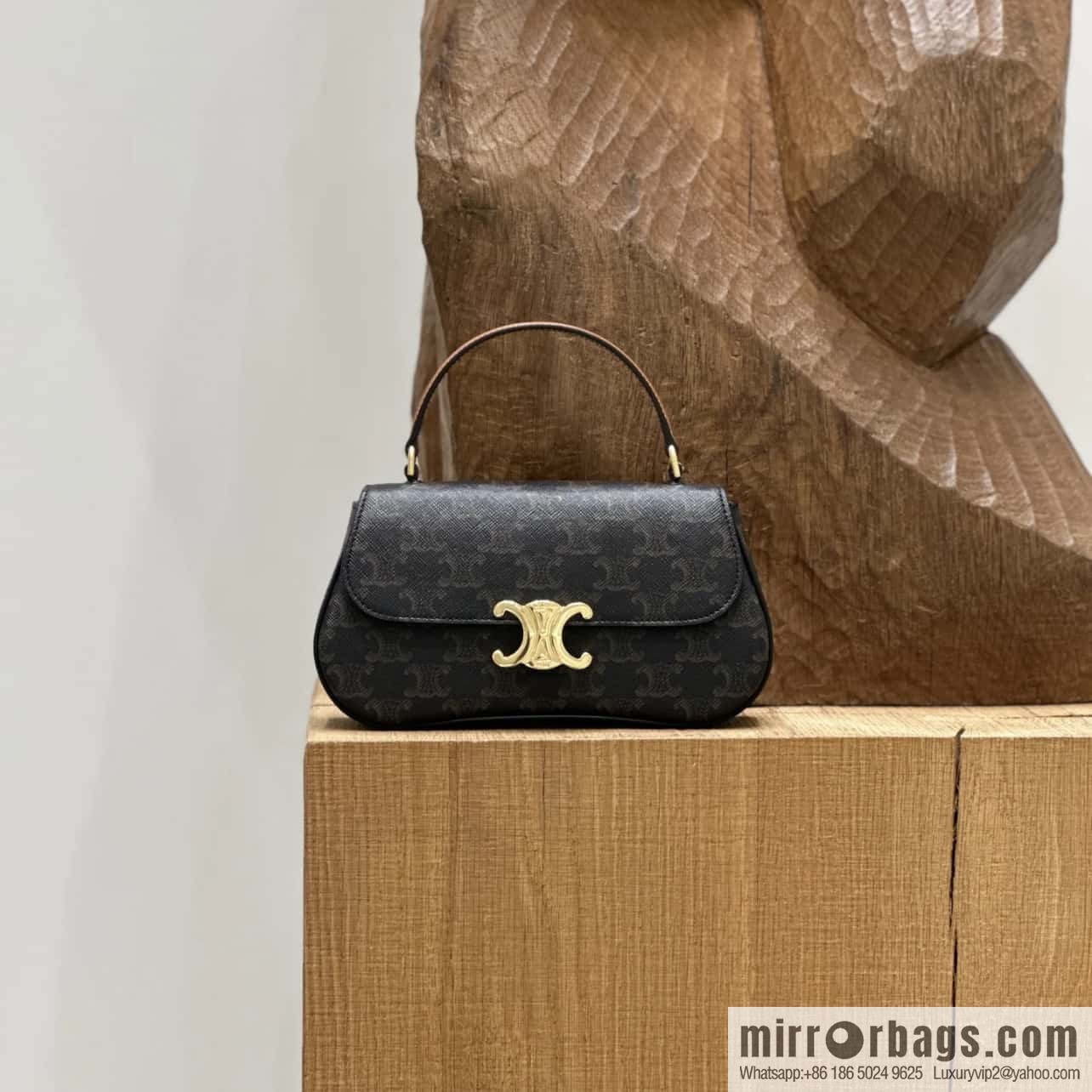 CELINE TEEN LOLA logo printed cow leather handbag 119532