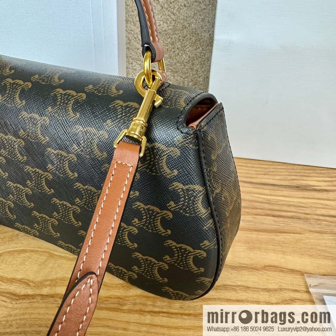 CELINE TEEN LOLA logo printed cow leather handbag 119532