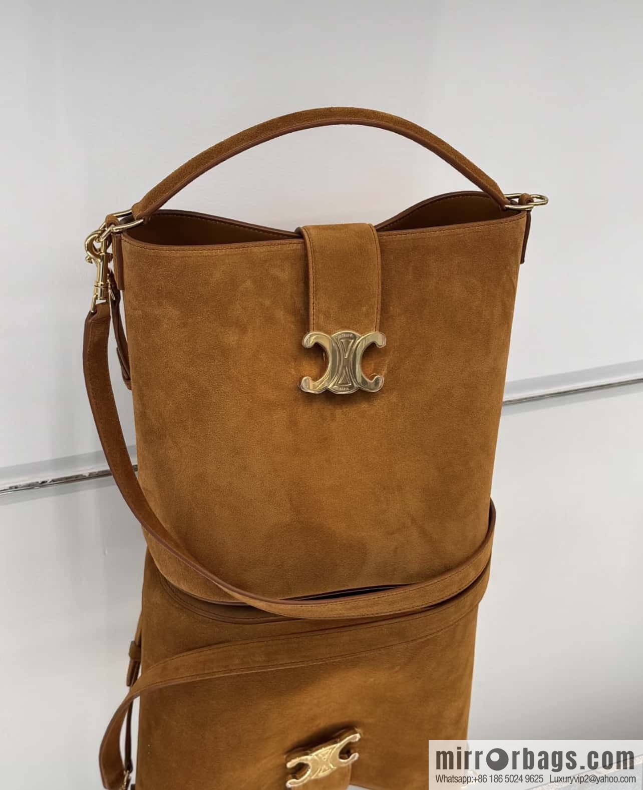 CELINE LOUISE Medium Cowhide Suede Handbag 116613