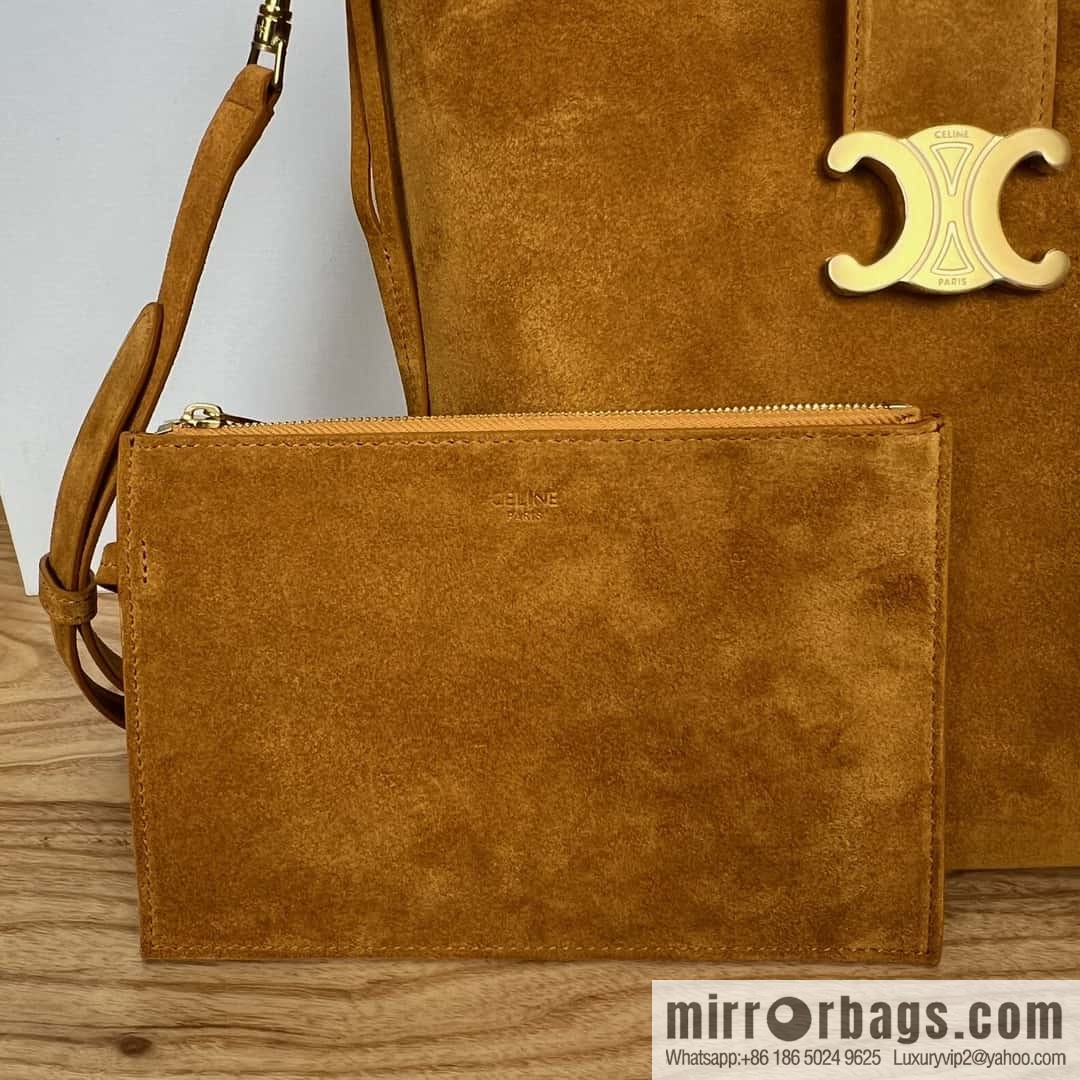 CELINE LOUISE Medium Cowhide Suede Handbag 116613