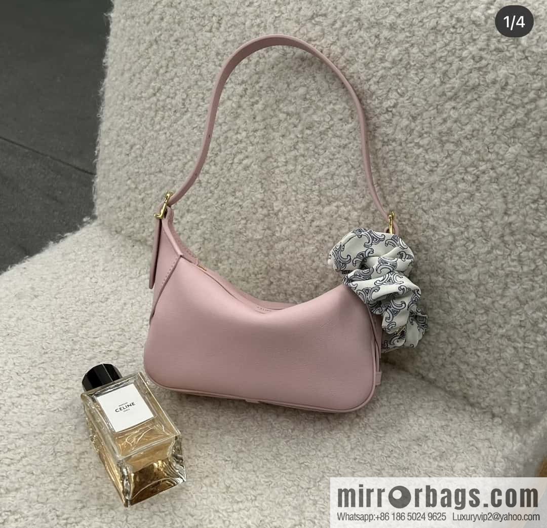CELINE ROMY Mini Soft Cow Leather Handbag 10K123 Pink