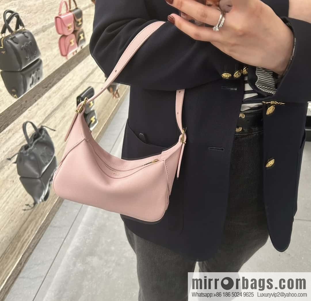 CELINE ROMY Mini Soft Cow Leather Handbag 10K123 Pink