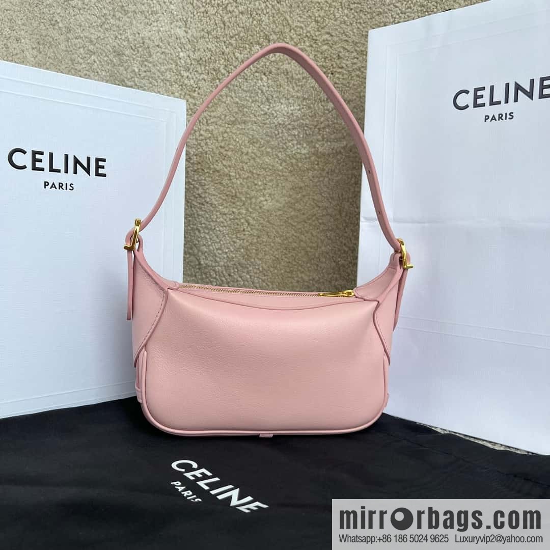CELINE ROMY Mini Soft Cow Leather Handbag 10K123 Pink