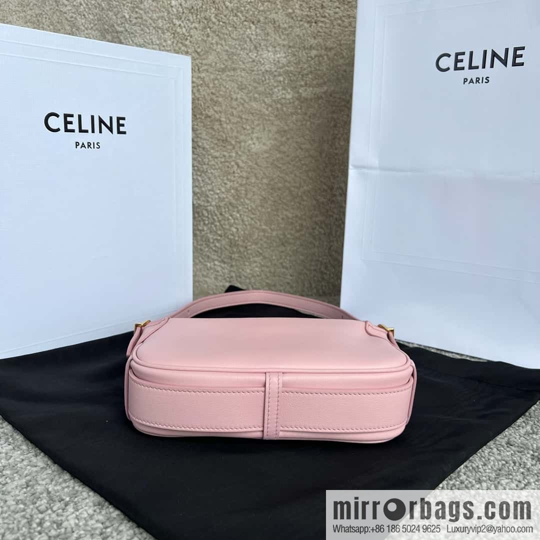 CELINE ROMY Mini Soft Cow Leather Handbag 10K123 Pink